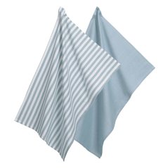 Utěrka na nádobí CAJA 2 ks 55% bavlna/45% bambus modrá 70x50 cm