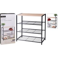 Botník kovový 3 police 63 x 30 x 63 cm