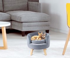 Canapea din catifea pentru pisica si caine 40.5x36cm