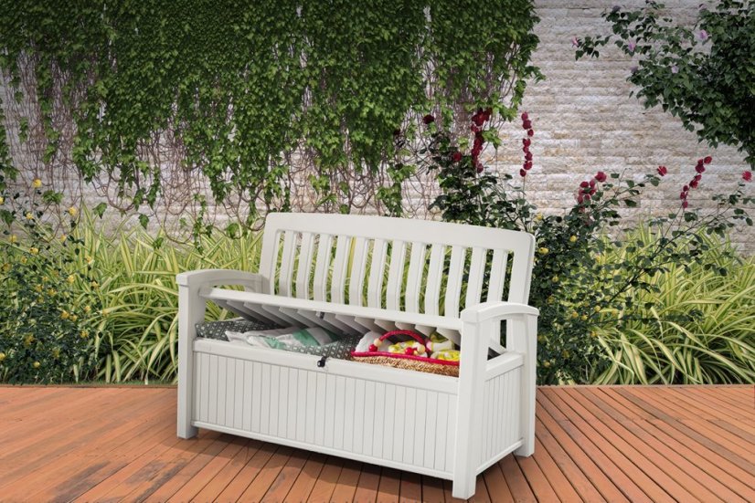Bancă de grădină Keter Patio Bench albă