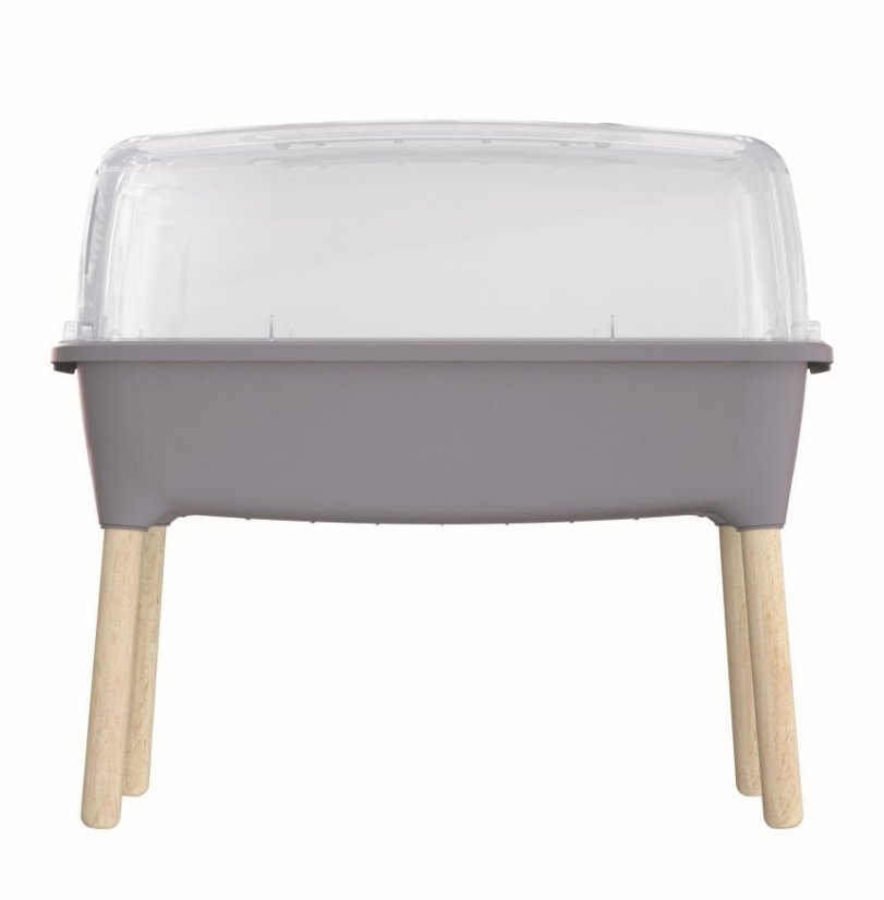 Jardinera Prosperplast RESPANA PLANTER WOOD HIGH SET 78 cm gris piedra