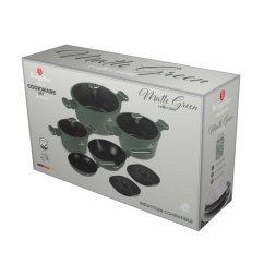 Sada nádobí s titanovým povrchem 10 ks Matte green Collection