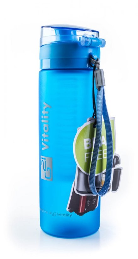 Fľaša G21 na smoothie/juice, 600 ml, modrá-zamrznutá