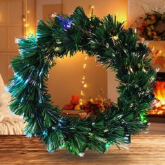 Coroniță de Crăciun cu lumină LED 50 cm colorată Coroniță de Crăciun cu lumină LED 50 cm colorată