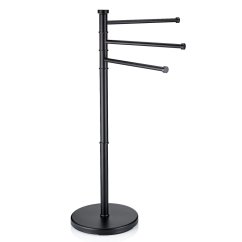 Suport prosop Swing, otel inoxidabil vopsit, negru 85,5 x 28,5