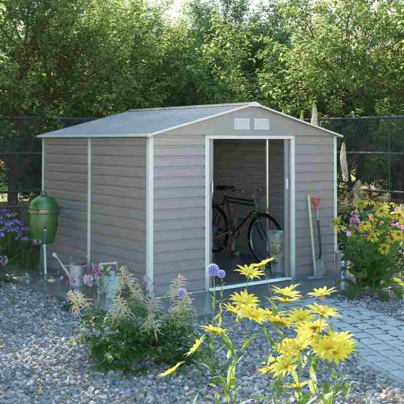 Casuta de gradina G21 GAH 884 - 277 x 319 cm, gri