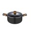 Caserola cu suprafata antiaderenta si capac 28 cm Earth Black