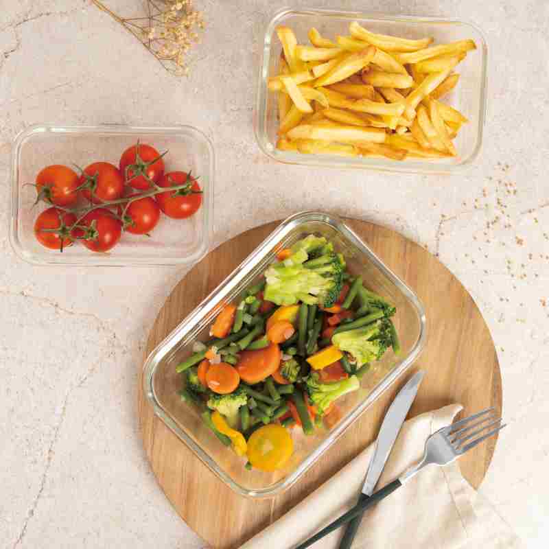 Dóza na potraviny sada 3 ks Matte Green Collection
