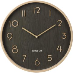 Ceas de perete 38 cm decor lemn inchis Ceas de perete 38 cm decor lemn inchis