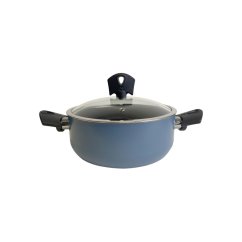 Caserola cu capac si invelis antiaderent NOIA 20 cm albastru