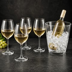 Set de 5 pahare de vin + răcitor