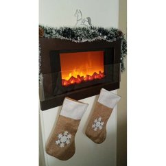 Elektrický krb s LED plameny 41x25cm