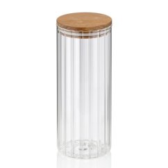 Borcan depozitare Dorothea sticla transparenta 22,5cm 9,0cm 1,1l