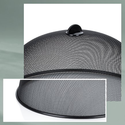 Capac pentru alimente Como metal negru 15 cm 35 cm diametru