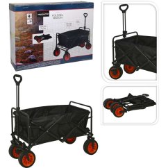 Carucior de plaja pliabil 87 cm negru
