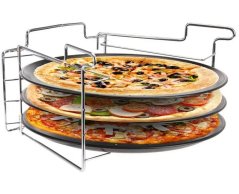 Stojan na pečení pizzy sada 3 ks plechů