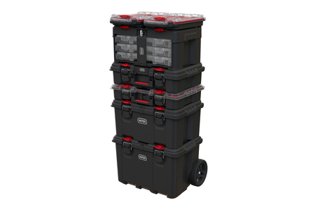 Box Keter Stack'N'Roll s tromi organizérmi