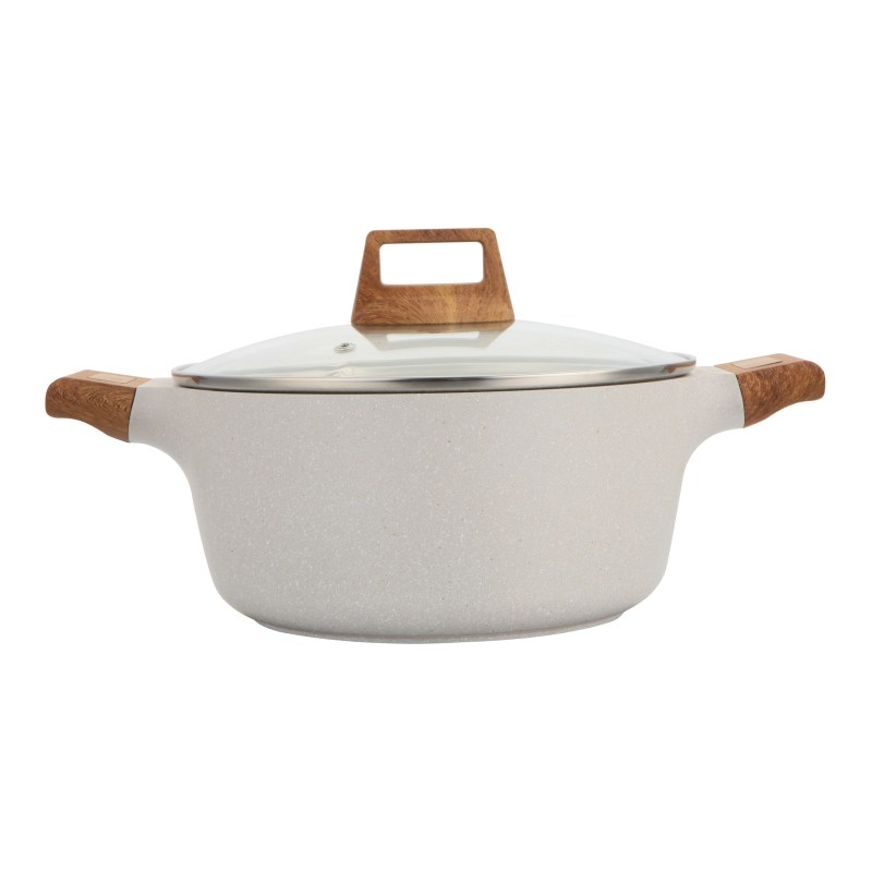 Caserola cu suprafata antiaderenta si capac 28 cm Natural