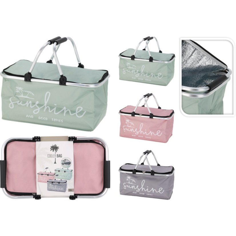 Chladicí košík 48 x 28 x 24 cm růžová