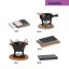 Boluri de servire hot stone XL Country lemn de salcâm gri închis 29.0x23.0x4.5cm
