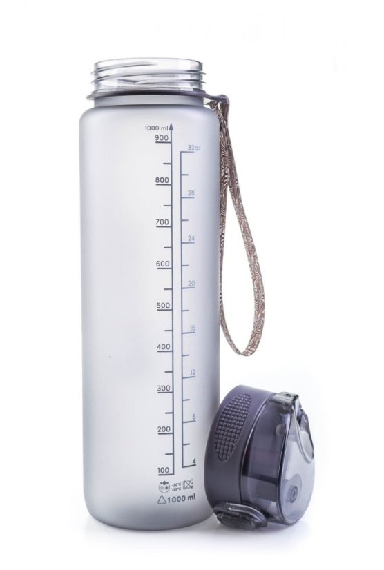 Fľaša G21 na pitie, 1000 ml, šedá-zamrznutá