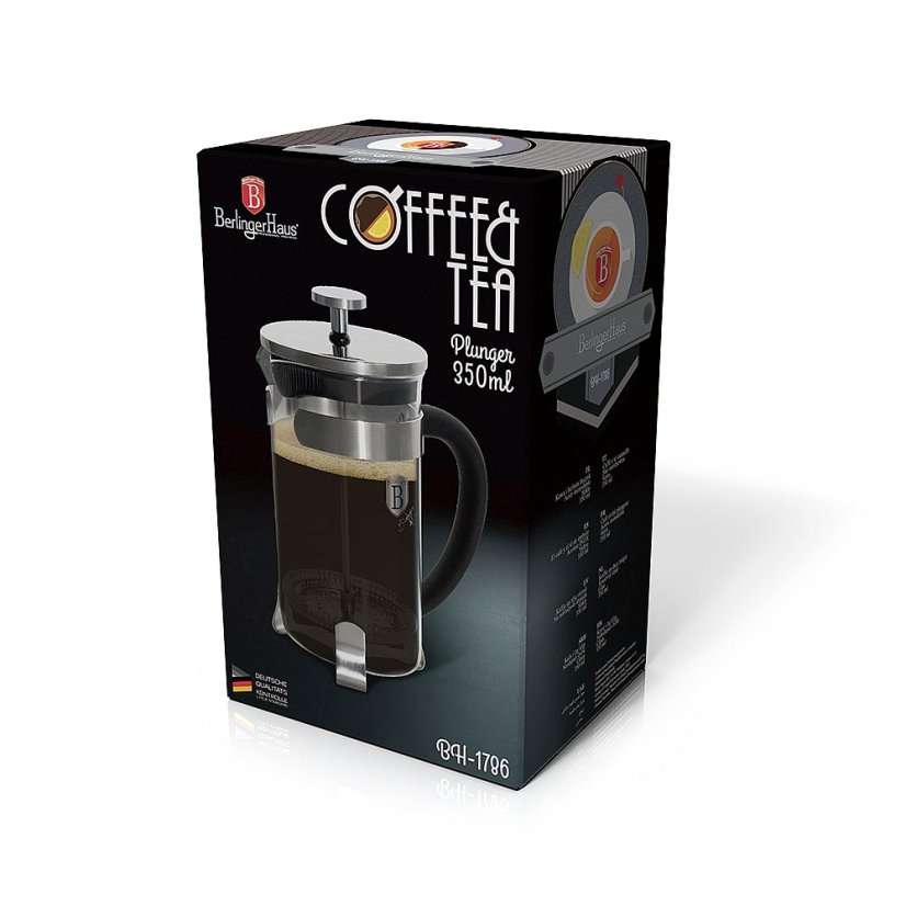 Ceai și cafea French Press 350 ml negru