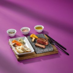 Servírovací misky žhavý kámen XL Country akátové dřevo tmavě šedá 29,0x23,0x4,5cm Servírovací misky žhavý kámen XL Country akátové dřevo tmavě šedá 29,0x23,0x4,5cm
