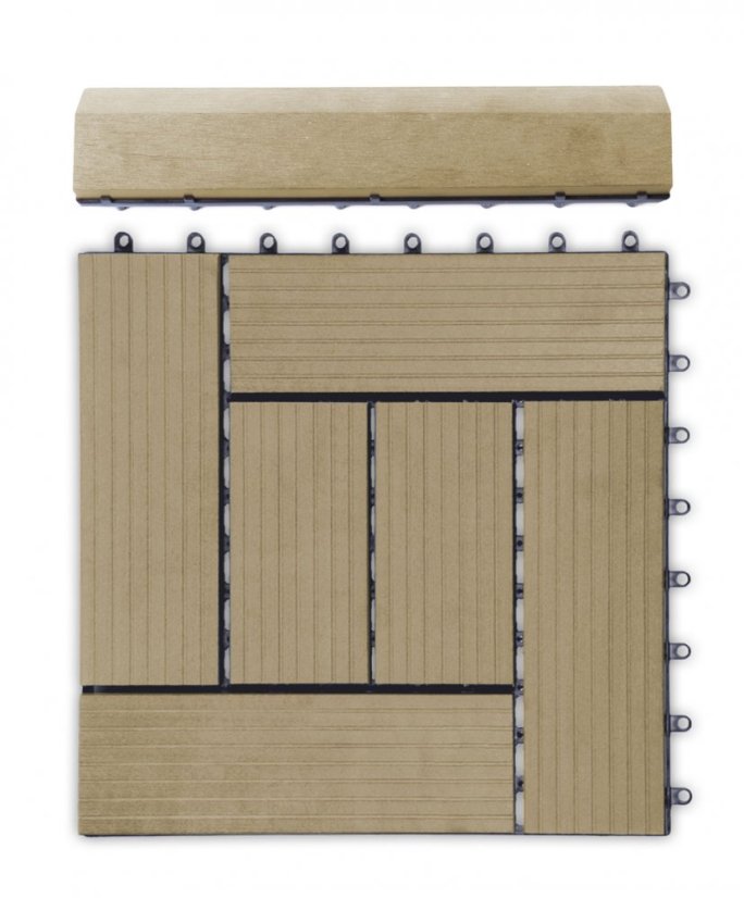 Bandă de tranziție G21 Cumaru pentru plăci WPC, 30 x 7,5 cm drepte