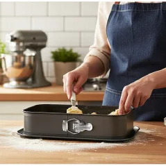2-in-1 Rectangular Baking Tin, 39 x 27 cm, Anthracite Collection