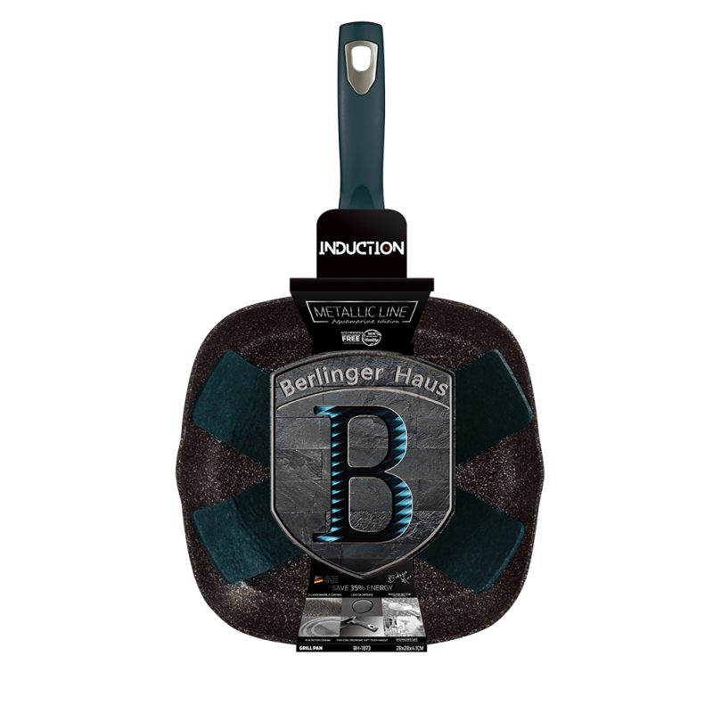Pánev grilovací s mramorovým povrchem 28 cm Aquamarine Metallic Line