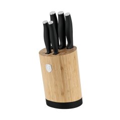 Set cutite cu suport BAMBOO 6 buc Colectia Matte Black Set cutite cu suport BAMBOO 6 buc Colectia Matte Black