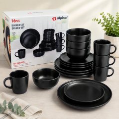 Set de farfurii pentru masă, 16 bucăți, din faianță