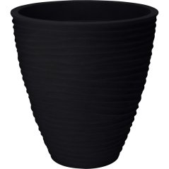 Kvetináč vonkajší rebrovaný 40 cm antracit