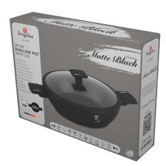 Pánev hluboká s titanovým povrchem a poklicí 28 cm Matte Black Collection Pánev hluboká s titanovým povrchem a poklicí 28 cm Matte Black Collection