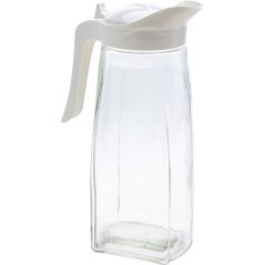 Skleněná konvice na čaj i vodu 1,5 l bílá