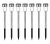 Lampa solara de gradina cu locas, set 7 bucati, inox