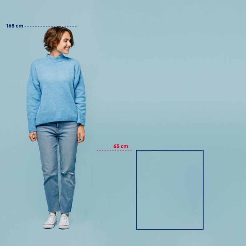 Kúpeľňová predložka Maja 100% polyester mrazovo modrá 65,0x55,0x1,5cm