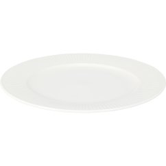 Plato llano juego de 6 piezas 27 cm porcelana blanca