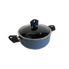 Caserola cu capac si invelis antiaderent NOIA 20 cm albastru