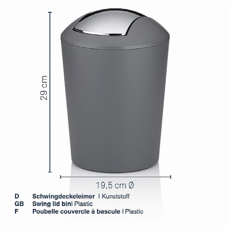 Koš kosmetický MARTA 1,7 l černý