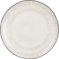 Talíř mělký  sada 6 ks 27 cm šedá kamenina