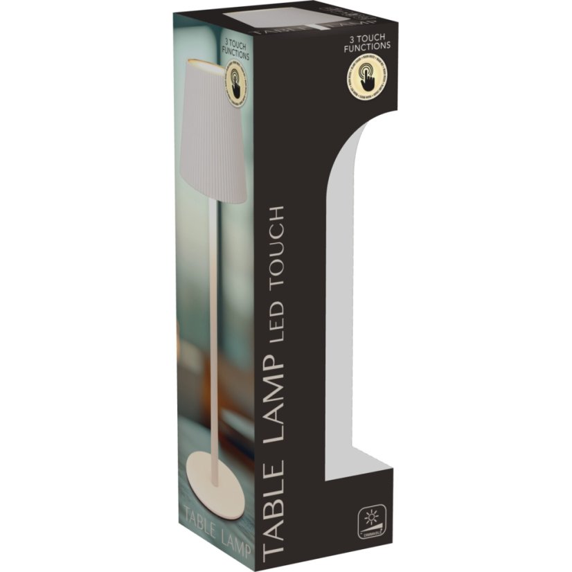 Stolná lampa 10 x 36 cm biela