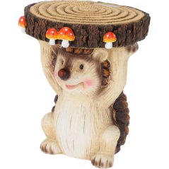 Stojan na kvetináč s ježkom a LED svetlom 28 × 24 cm