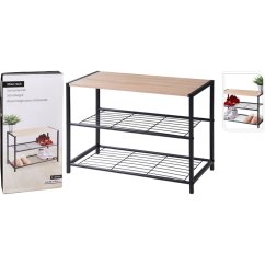 Botník kovový 2 police 63 x 30 x 43 cm