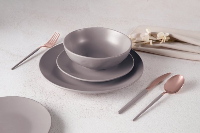 Jídelní sada talířů 18 ks Taupe Collection