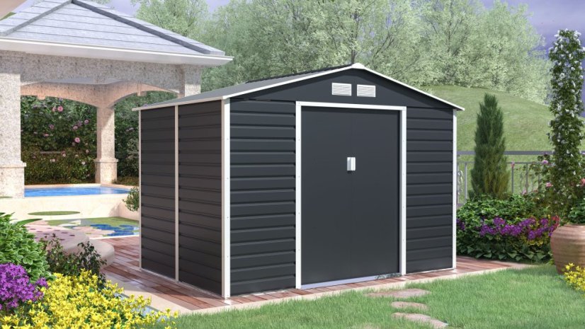 Cabana de grădină G21 GAH 529 – 277 x 191 cm, culoare antracit