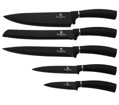 Súprava nožov s magnetickým stojanom 6 ks Black Rose Collection