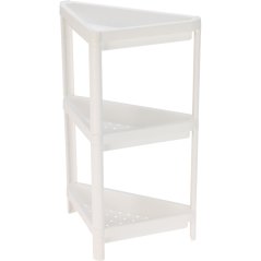 Plastový regál 3patrový rohový 71 cm bílá Plastový regál 3patrový rohový 71 cm bílá
