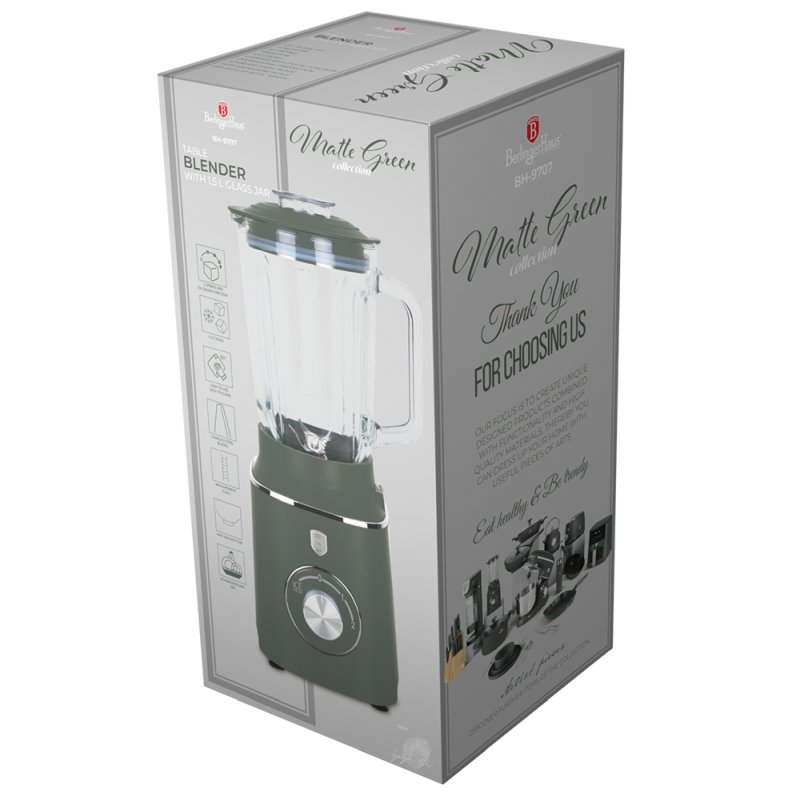 Stolní mixér se skleněnou nádobou 1,5 l 1000 W Matte Green Collection