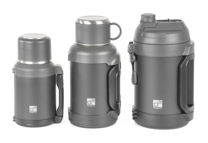G21 termoska z nehrdzavejúcej ocele 1200 ml, čierno-sivá
